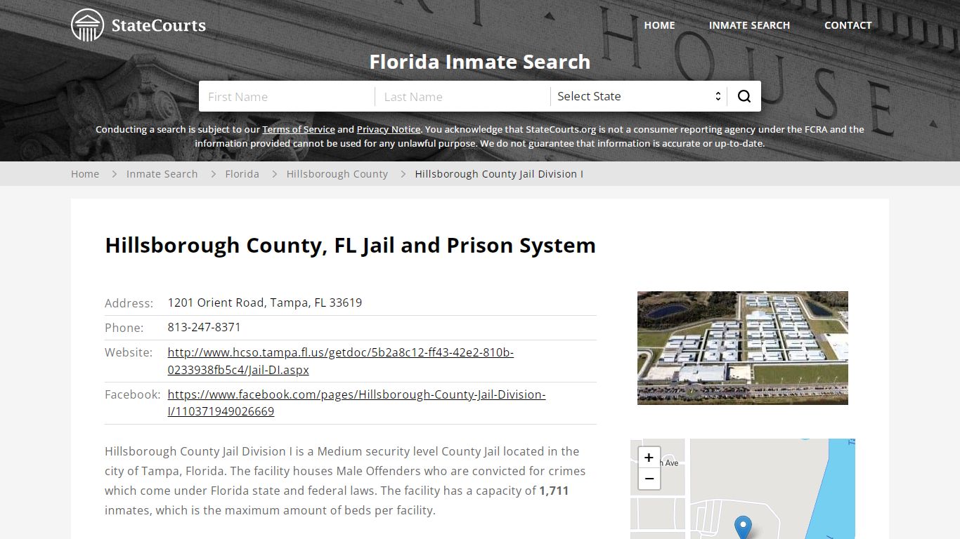 Hillsborough County Jail Division I Inmate Records Search ...